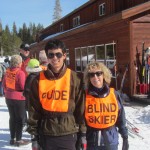 Jake and Wendy head out for a ski.