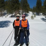 Guide Shawna Ramsey and skier Jim Miller enjoy the snow at our 2012 event.